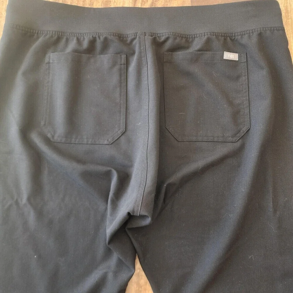 FIGS Technical Collection Pants Mens XL Black Scrubs Elastic Waist Workwear